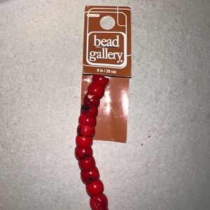 Bead Gallery | Red Dyed Bamboo Coral Beads | Jewelry Making Craft Supply | 8in